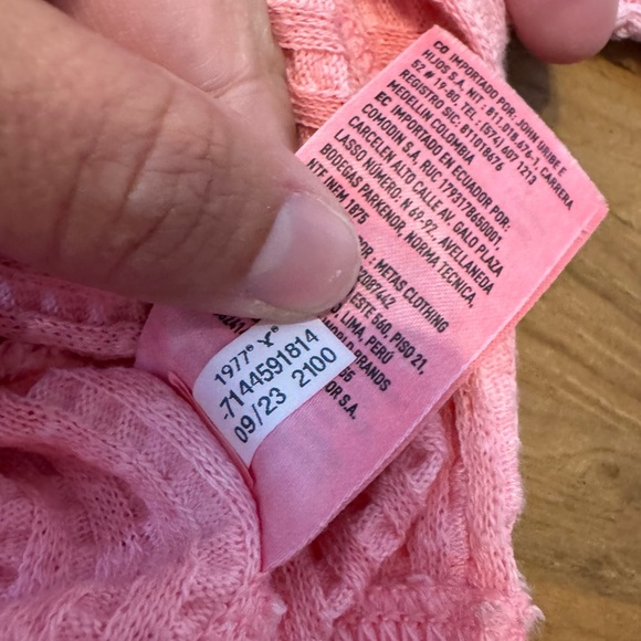 American Eagle Oversized Long Sleeve Waffle Shirt Women’s Medium Light Pink - Picture 7 of 9